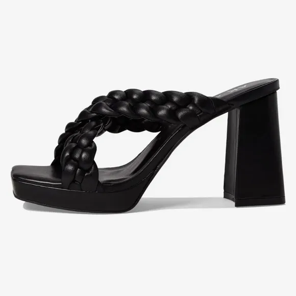 NEW! Anne Klein Black Aiden Bubble Braid Heel - Size 5.5