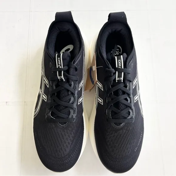 New ASICS GEL-NIMBUS 27 Men’s Size 9.5 WIDE Running Shoes Black/Lake Grey