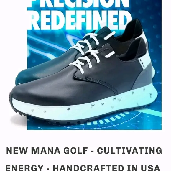 NEW Athalonz Mana Mangrove Pro Golf Shoes, Men's 11/Womens 12.5 Black &amp; White