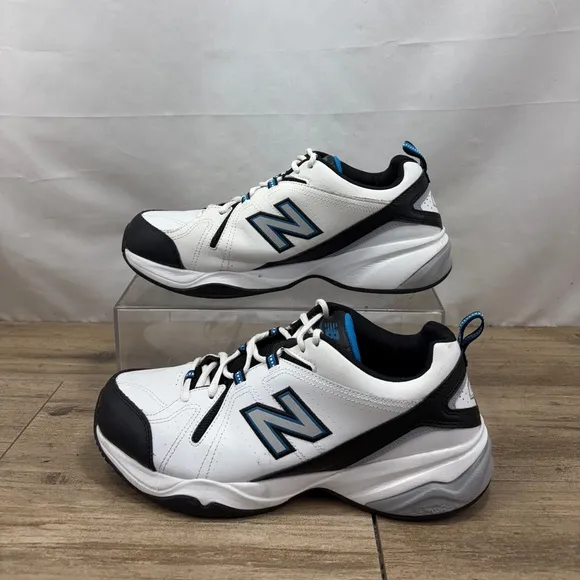 New Balance 608V5 XMX608WR5 Mens White Leather Lifestyle Sneakers Shoes 11 2E