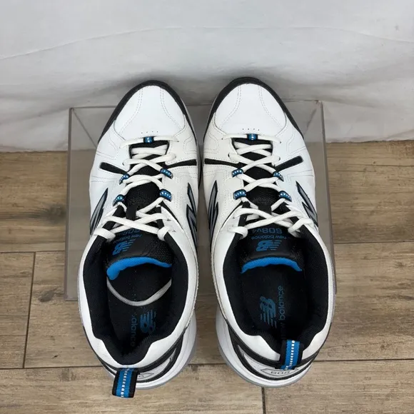 New Balance 608V5 XMX608WR5 Mens White Leather Lifestyle Sneakers Shoes 11 2E