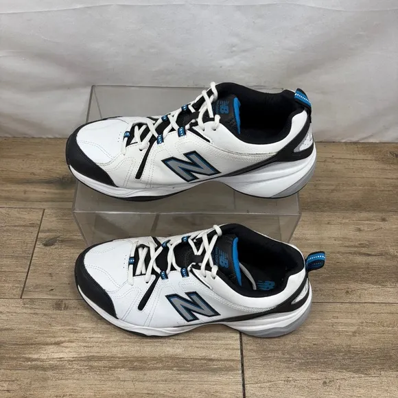 New Balance 608V5 XMX608WR5 Mens White Leather Lifestyle Sneakers Shoes 11 2E