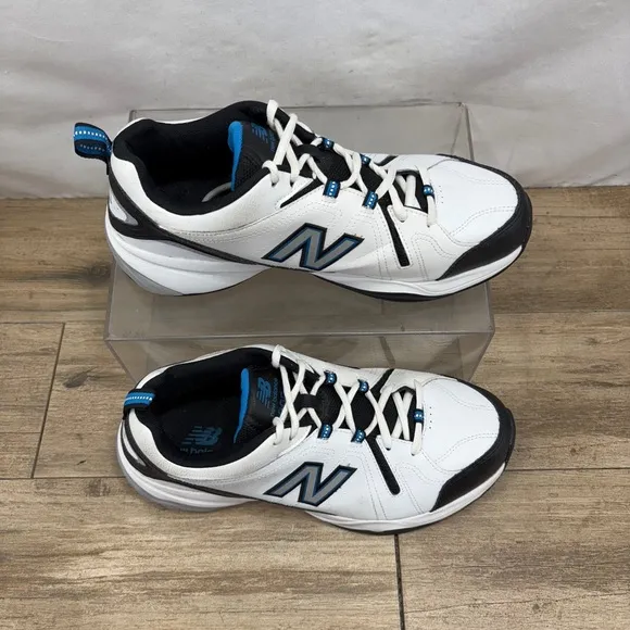 New Balance 608V5 XMX608WR5 Mens White Leather Lifestyle Sneakers Shoes 11 2E