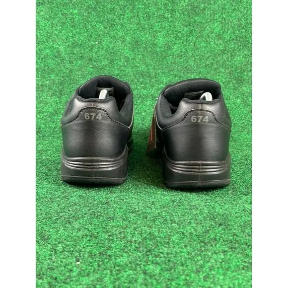 New Balance 674 Black Leather Athletic Shoes USA Made Women's‎ Size 11