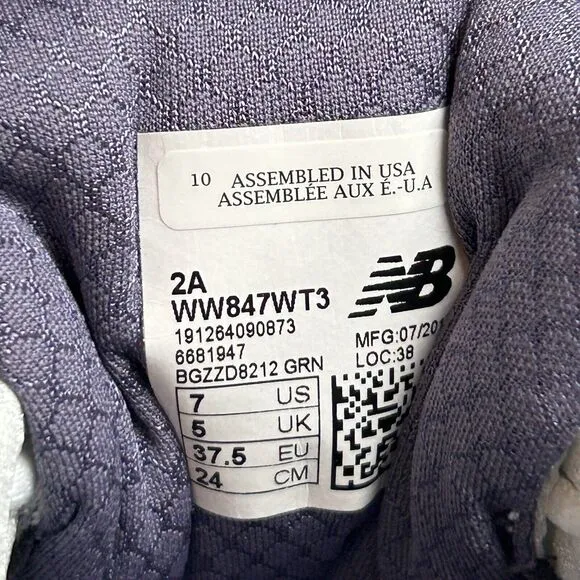 New Balance 847 v3 Purple Women's Sz 7 2A Walking Shoes WW847WT3