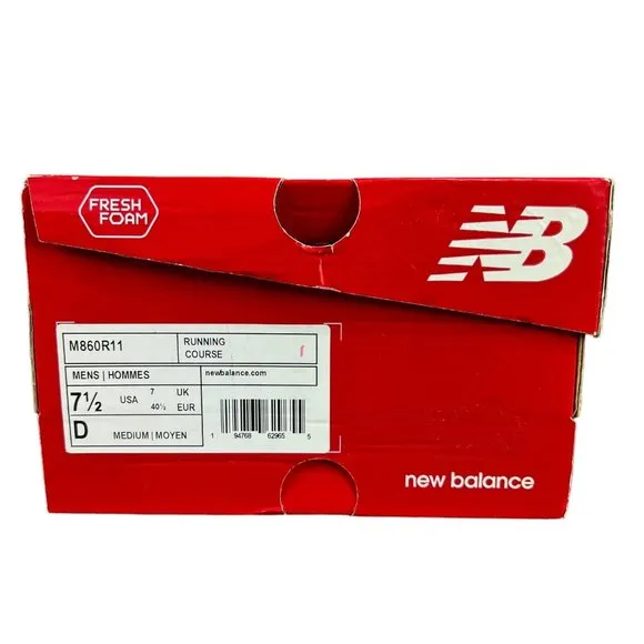 New Balance Fresh Foam 860V12 Red Black Silver Shoes M860R11 Men's Size 7.5 D