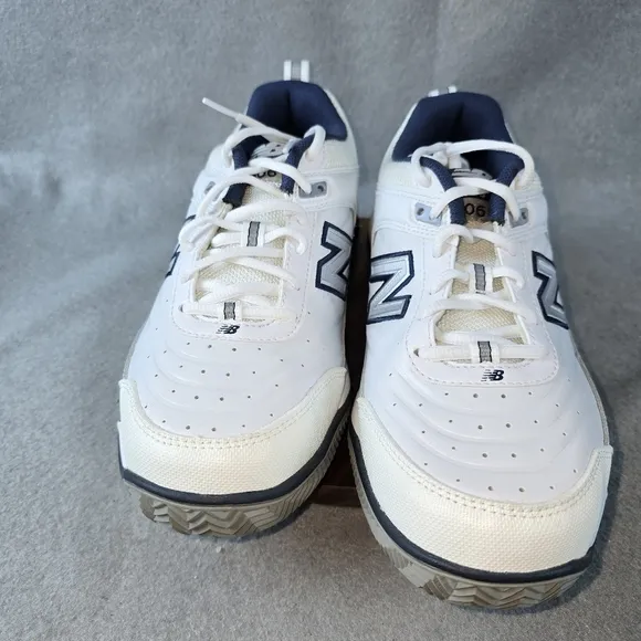 New Balance Men's 806 TennisWide Size 8 2E White/Navy IMC8O6W] **