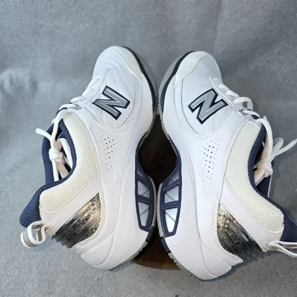 New Balance Men's 806 TennisWide Size 8 2E White/Navy IMC8O6W] **