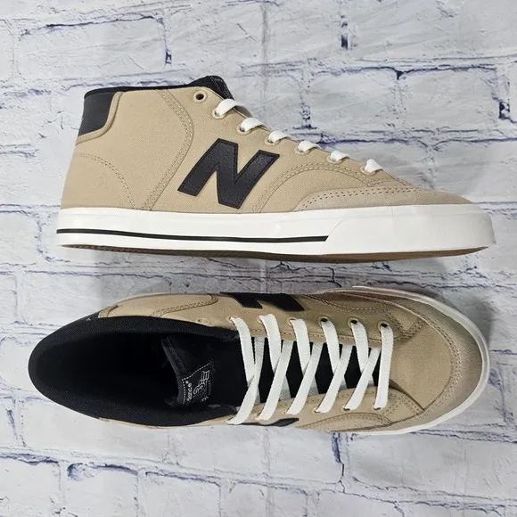 New Balance MENS SIZE 9 Numeric 213 NM213TNB Beige Black Sneaker Shoes Skate