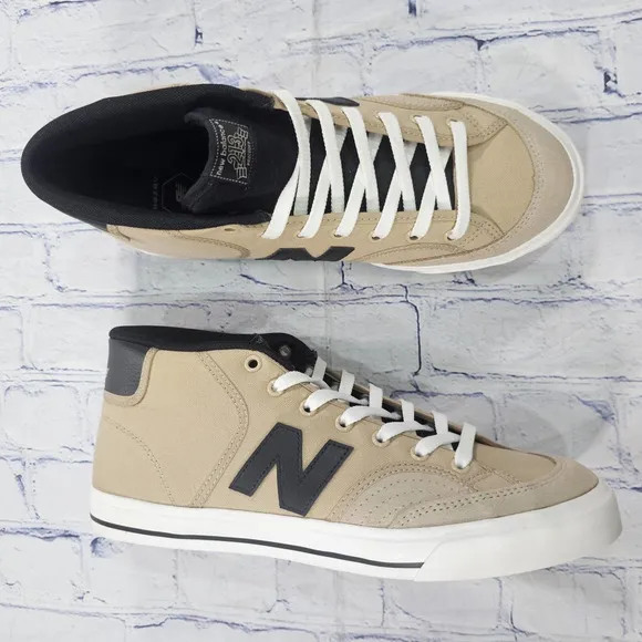 New Balance MENS SIZE 9 Numeric 213 NM213TNB Beige Black Sneaker Shoes Skate