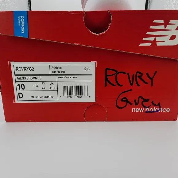 New Balance RCVRY G2 Shoes Mens 10 D Grey Tennis Lacrosse Pickeball NEW in Box