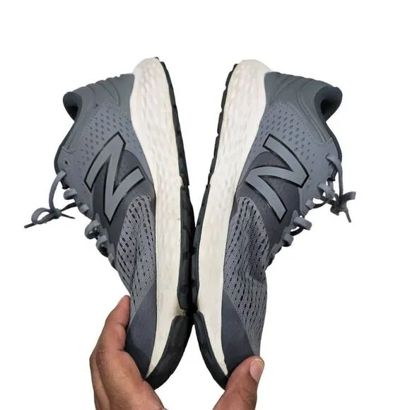 New Balance Sneaker Shoes Men Blue Grey White Size 13 Fresh Foam Lace Up Running