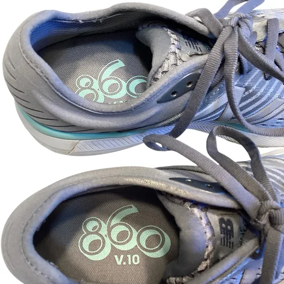 New Balance Sneaker Shoes Women Sz 8 Gray 860 V-10 Running Cushioned EUC