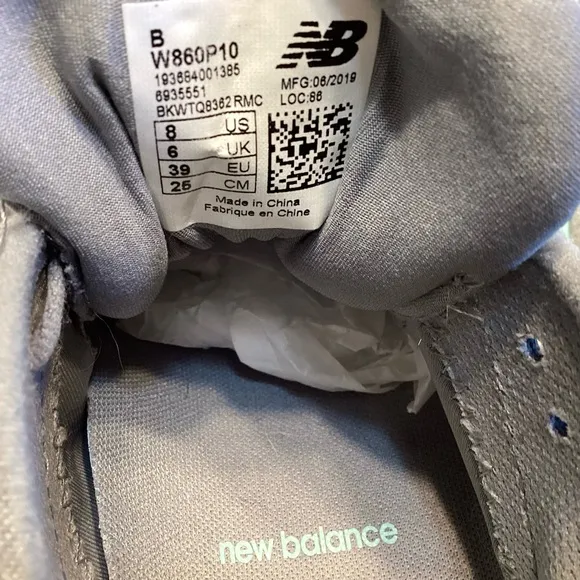New Balance Sneaker Shoes Women Sz 8 Gray 860 V-10 Running Cushioned EUC