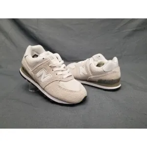 New Balance Toddler's 574 (TD) Sneakers Lace Up Gray White Size 8 NEW IN BOX!