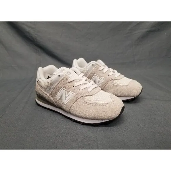 New Balance Toddler's 574 (TD) Sneakers Lace Up Gray White Size 8 NEW IN BOX!