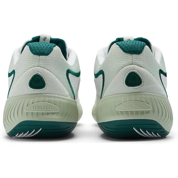 New Balance White and Green Athletic Shoes Modern Design