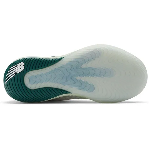 New Balance White and Green Athletic Shoes Modern Design