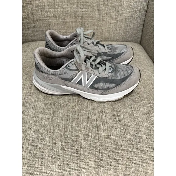 New Balance Womens 990v6 Gray Athletic Running Shoes Made In USA Size 10 W990GL6