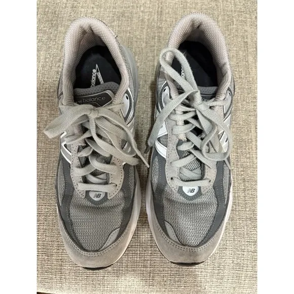 New Balance Womens 990v6 Gray Athletic Running Shoes Made In USA Size 10 W990GL6