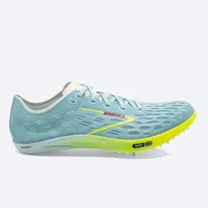 New Brooks Running ELMN8 7 Blue Glow cleat track running shoes unisex women 11.5