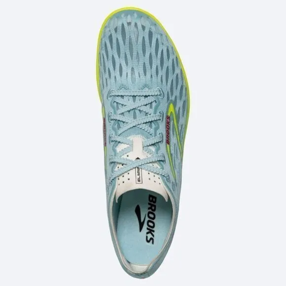 New Brooks Running ELMN8 7 Blue Glow cleat track running shoes unisex women's 12