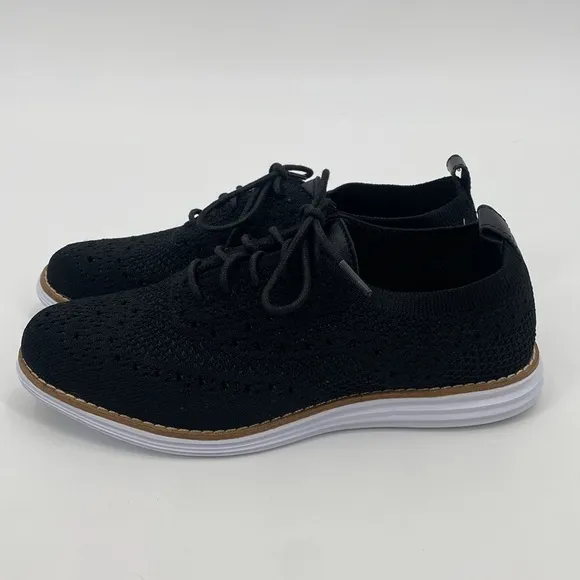 NEW Cole Haan Black Knit Women's ØriginalGrand Stitchlite Oxfords Size 5.5
