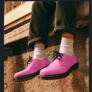 NEW Dr. Martens 1461 Thrift Pink Smooth Leather Oxford Shoes Men Size 8 Boots