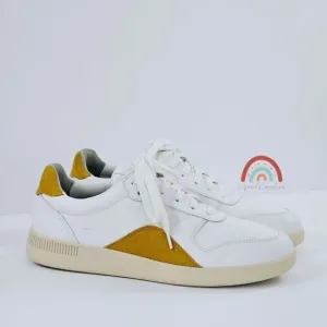 New! Everlane The ReLeather Court Sneaker Unisex Leather Mustard Suede Shoes