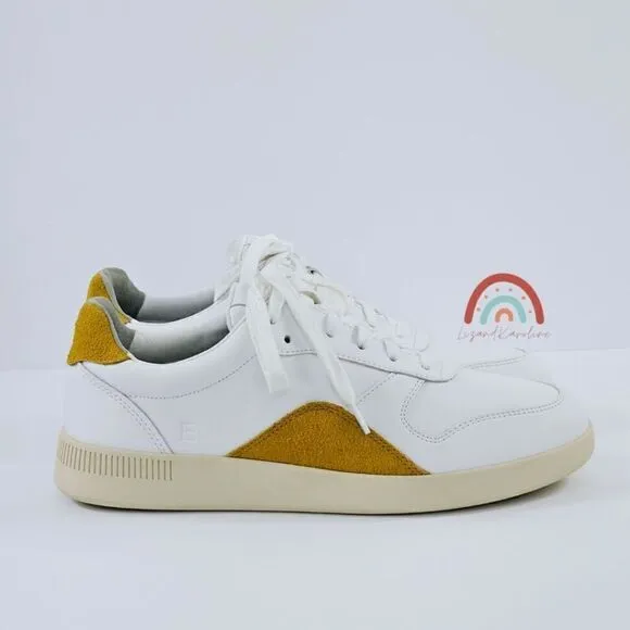 New! Everlane The ReLeather Court Sneaker Unisex Leather Mustard Suede Shoes
