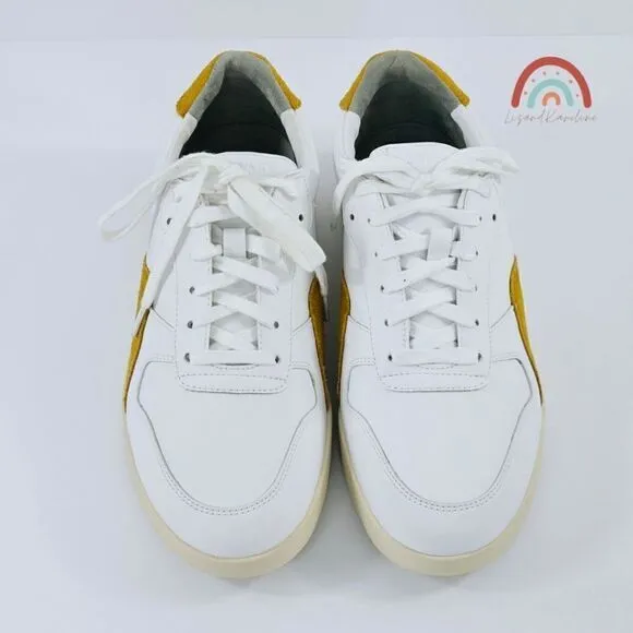 New! Everlane The ReLeather Court Sneaker Unisex Leather Mustard Suede Shoes