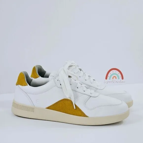 New! Everlane The ReLeather Court Sneaker Unisex Leather Mustard Suede Shoes