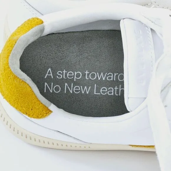 New! Everlane The ReLeather Court Sneaker Unisex Leather Mustard Suede Shoes