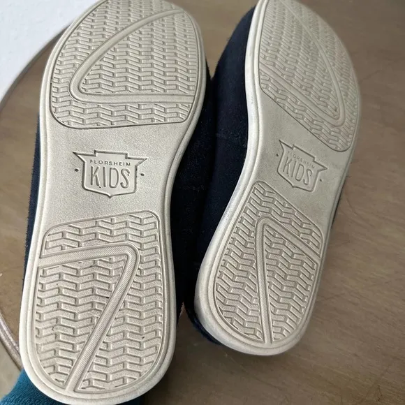 NEW Florsheim Kids' Loafer Big Kid Shoes Boys Girls Suede Stripe School Navy 6M