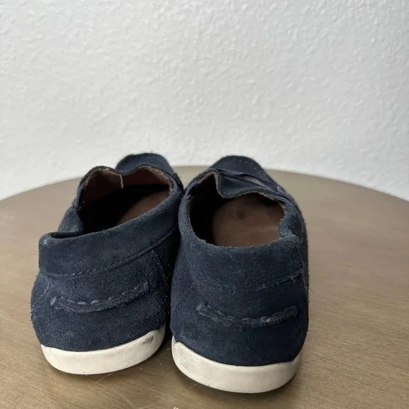 NEW Florsheim Kids' Loafer Big Kid Shoes Boys Girls Suede Stripe School Navy 6M