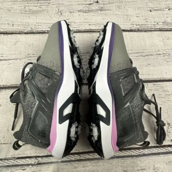 New FootJoy Ladies HyperFlex‎ Cleated Shoes Gray/Pink/Purple Medium 6.5 No Box