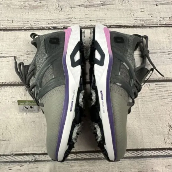 New FootJoy Ladies HyperFlex‎ Cleated Shoes Gray/Pink/Purple Medium 6.5 No Box