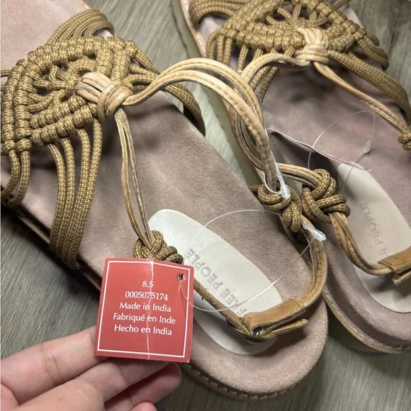 New Free People Marla Rope Desert Flat Sandals Shoes