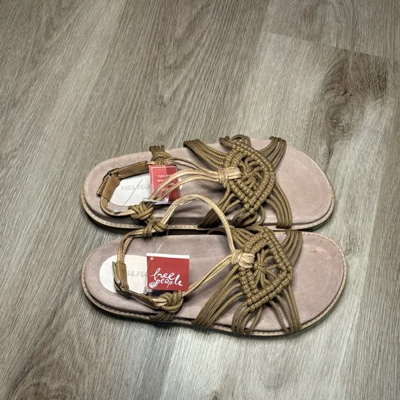 New Free People Marla Rope Desert Flat Sandals Shoes