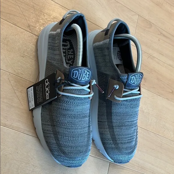 New Hey Dude Gray Loafers Lightweight Slip-On Comfort NEW