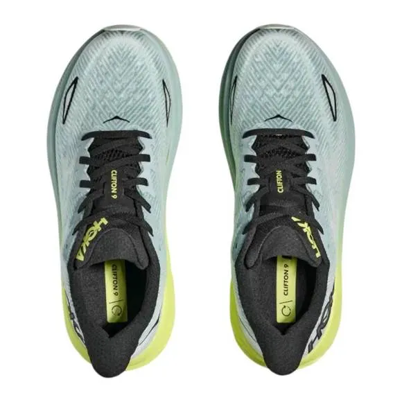 NEW HOKA men's clifton 9 shoes in druzy/droplet