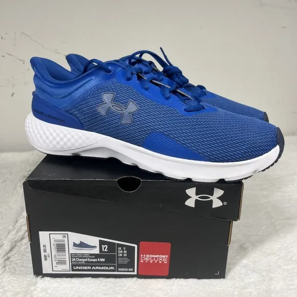 NEW In Box Under  Armour Men's shoes Charged Escape 4 NM Size 12 Blue $90