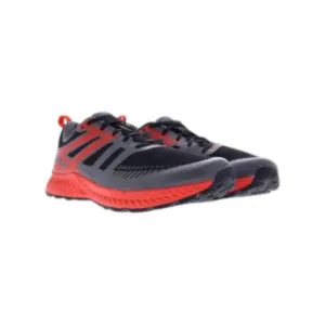 NEW INOV-8 men's trailfly shoes in black/fiery red/dark grey