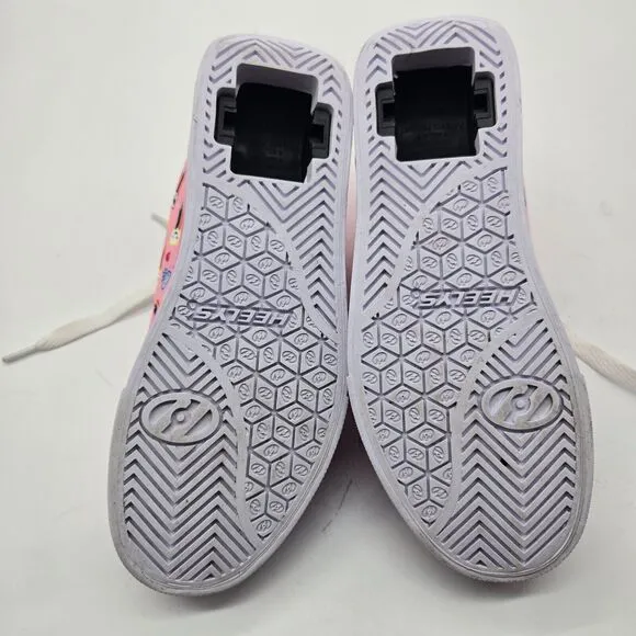 NEW Kids Heelys Pro 20 Shoes w/ Wheels Pink Rainbow Unicorn &amp; Emoji Sz Youth 2