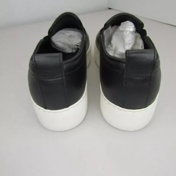 NEW KOIO Womens Onyx Jesi Slip On Sneakers  Tennis Shoes Black Leather Size 7