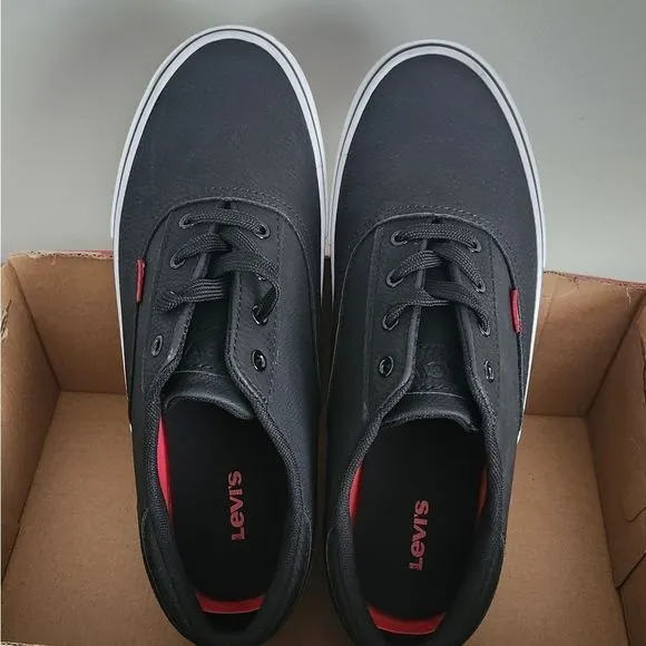 NEW!! Levi's Performance Ethan Men's Black Perf Stacked Sneaker Shoes (SR)