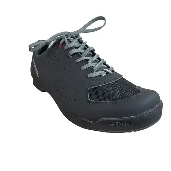 NEW Louis Garneau Mens Urban Cycling Shoes Sz 44 / 10 Black 2 Bolt Lace Up Bike