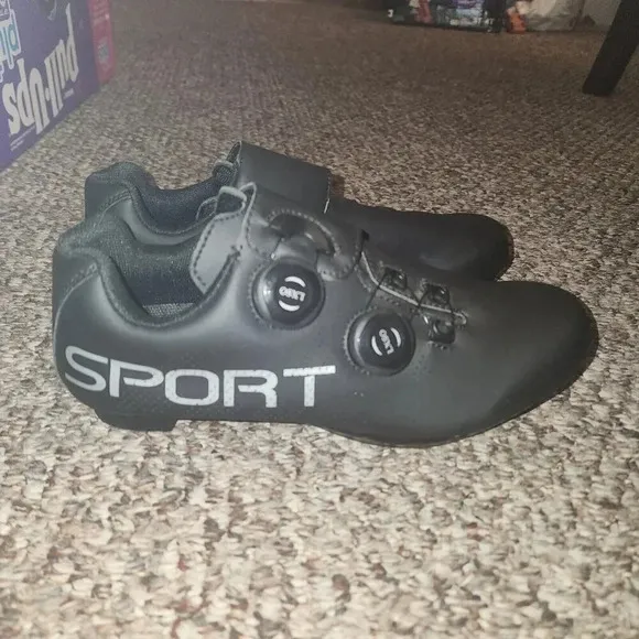 New Lxso Cycling Shoes Men's Size 40 Black Compatible Peloton Mountain Biking
