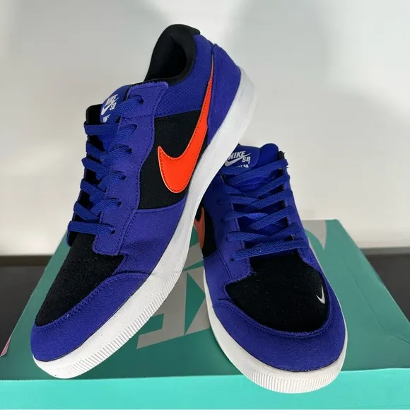 New Men Nike SB Force 58 Sneakers Shoes Concord/Team Orange/Black Size 13