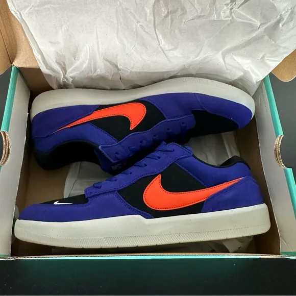 New Men Nike SB Force 58 Sneakers Shoes Concord/Team Orange/Black Size 13